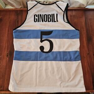 Manu Ginobili Argentina National Team Stitched Basketball Jersey Large